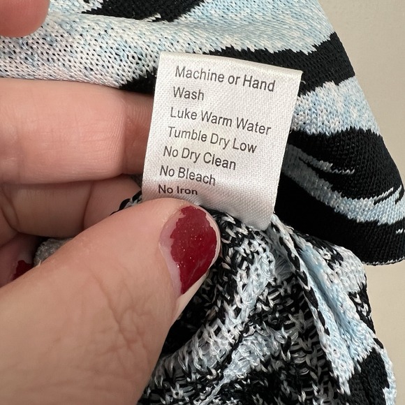 Y2K Ming Wang Tank Top Women Medium Zebra Bodycon Edgy Animal Retro Bold Casual - Picture 6 of 9